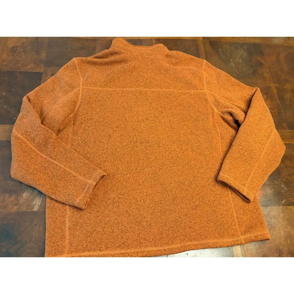 The North Face Mens XXL Orange Heather 1/4 Zip Fleece Pullover